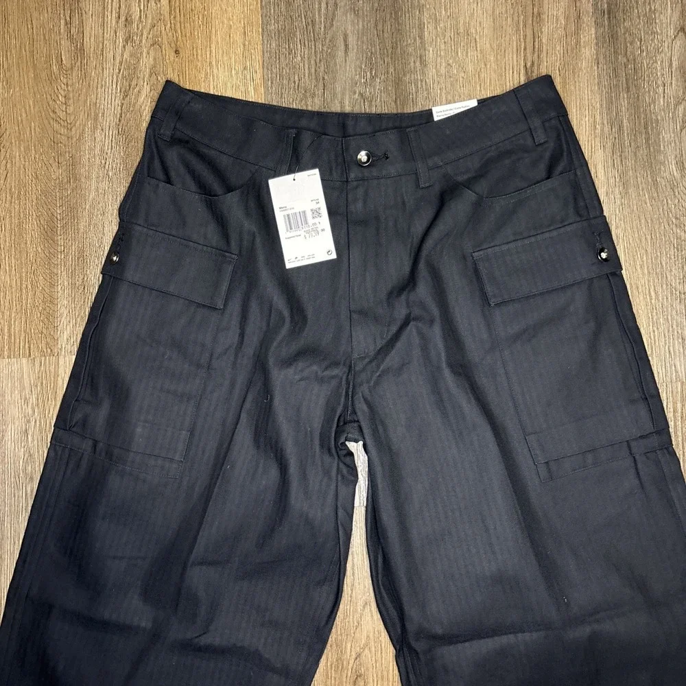 Nike Life Cargo Pants Black Mens 34 Woven Baggy Standard Straight HM6957-010 New